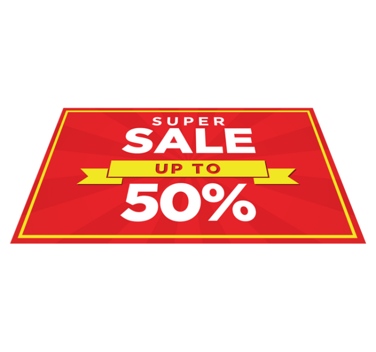 Kişiye özel indirimli satış kırmızı pvc halı - TenStickers