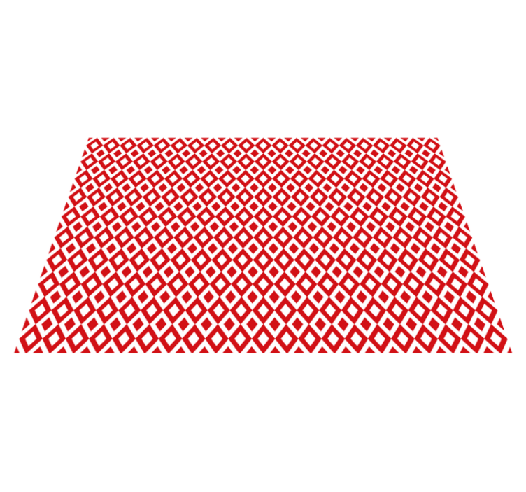 Elmas motifi kırmızı pvc halı - TenStickers