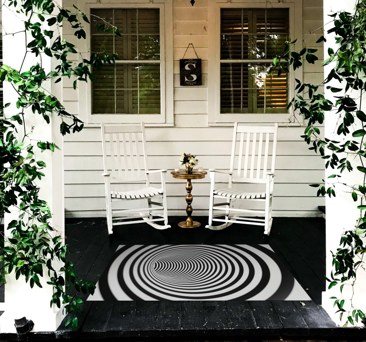 3d tünel geometrik halılar - TenStickers