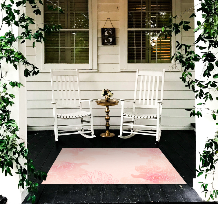 çiçek huzuru çiçekler ve bitkiler pvc halı - TenStickers