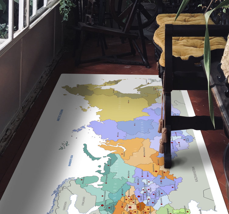 Harita kartı sscb - veya dünya haritası kilim - TenStickers