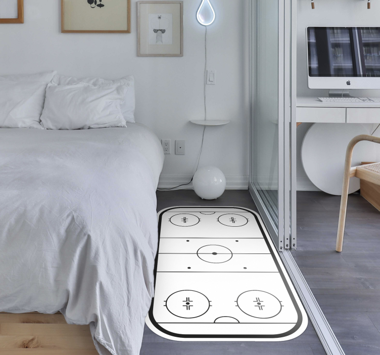 Buz hokeyi pisti oyunlar pvc halı - TenStickers