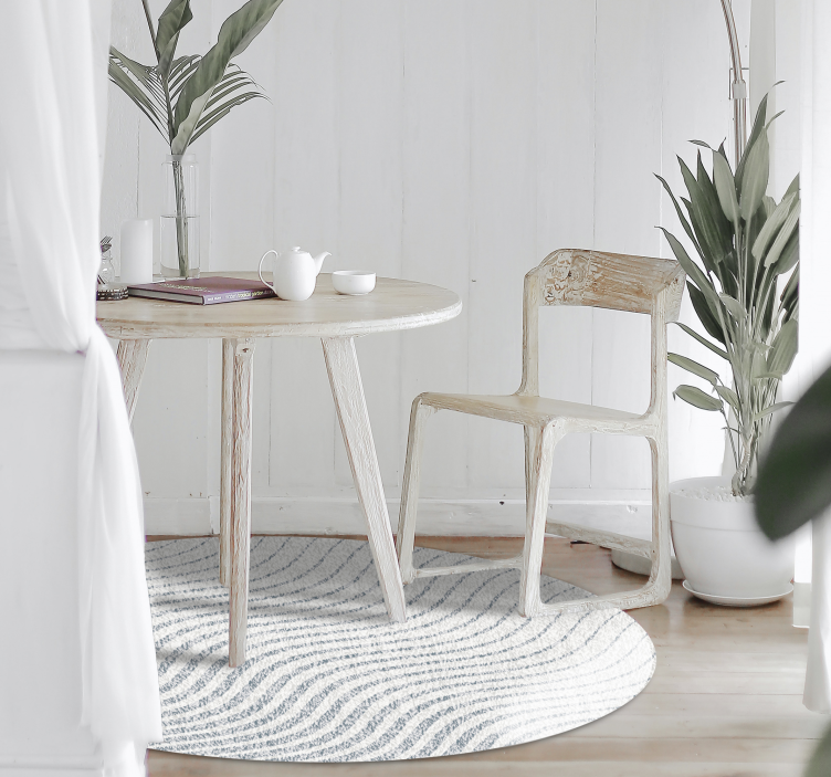 Yumuşak dalga desenleri oturma odası pvc halı - TenStickers