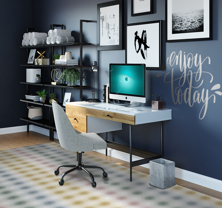 Yumuşak pastel çizgiler oturma odası pvc halı - TenStickers