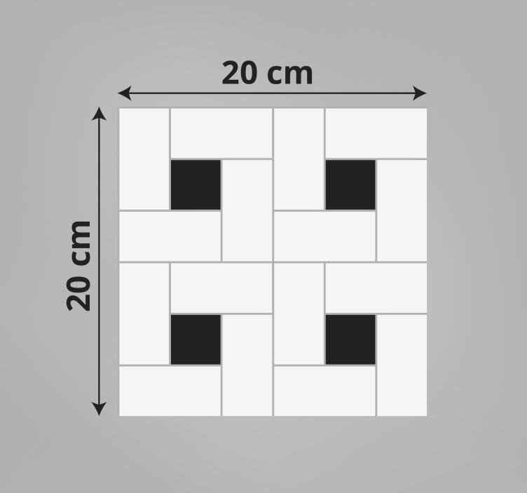 Küçük kareler karo halı - TenStickers