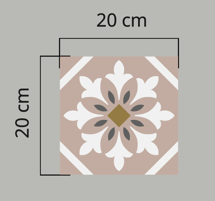 Kahverengi rastgele kiremit karo halı - TenStickers