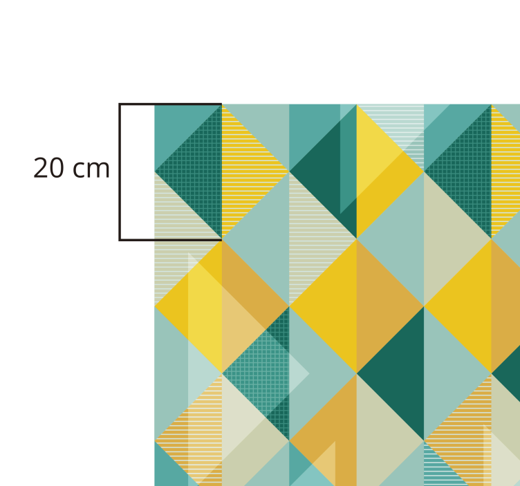 üçgen geometrik vinil halı hikayesi - TenStickers