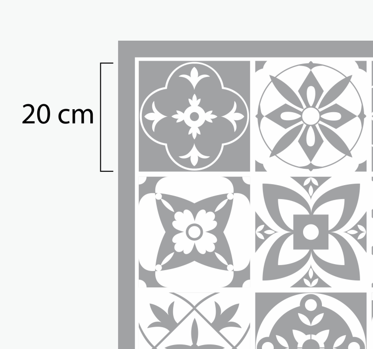 Aydınlatıcı pantone karo vinil halı - TenStickers