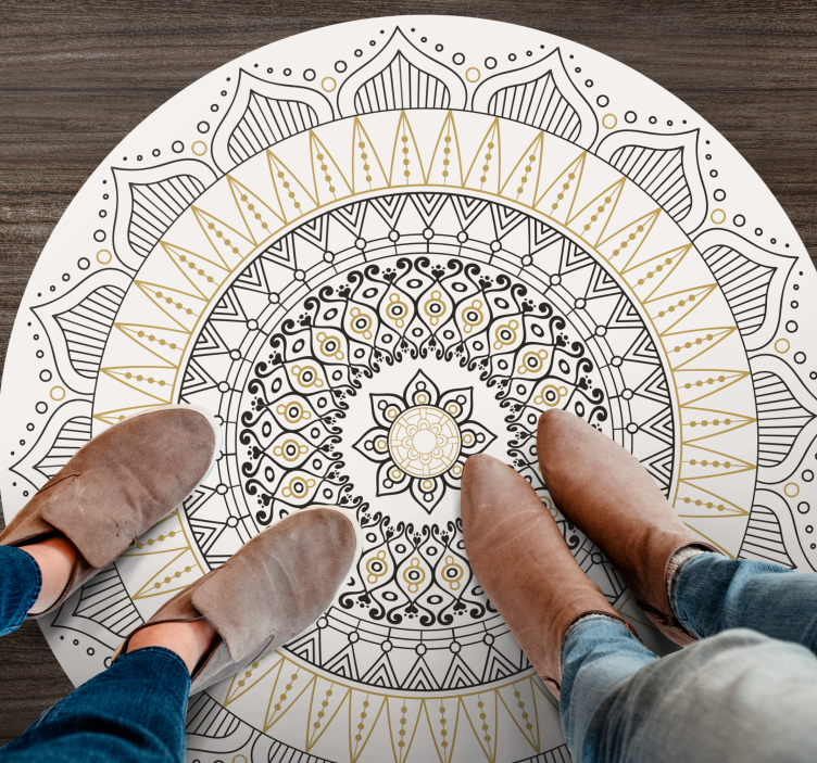 Mandala merkez parçası mandala pvc halı - TenStickers
