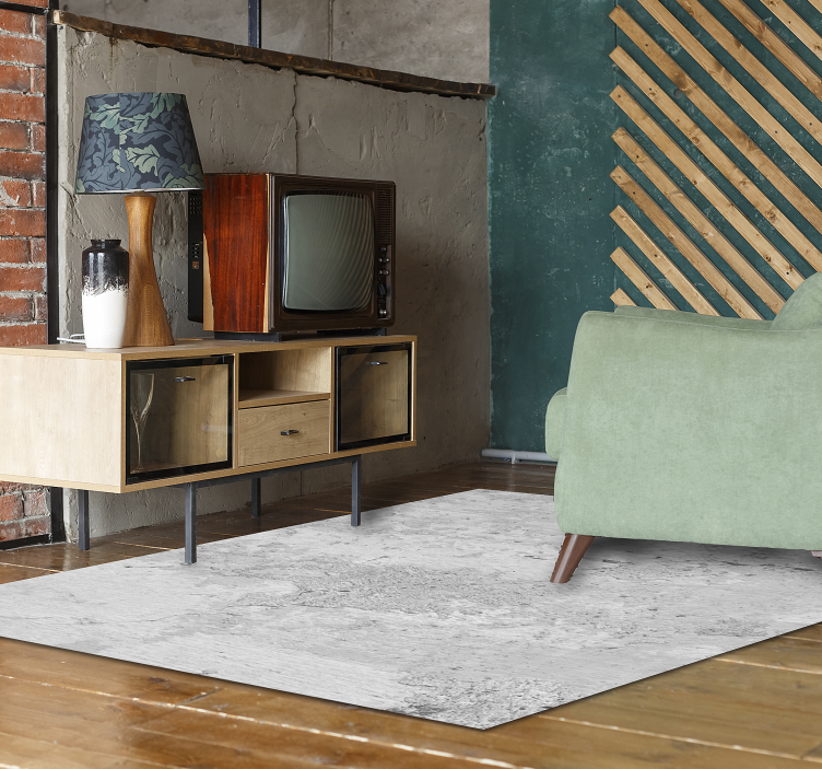 çarpıcı beyaz çimento vinil halı - TenStickers