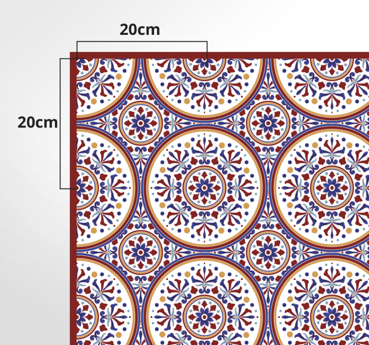 Majolica fayans vinil salon halı - TenStickers