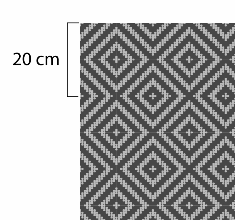 Gri desenli karo vinil halı - TenStickers