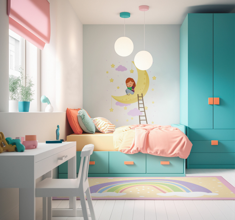 Inanılmaz gökkuşağı çocuklar vinil halı - TenStickers