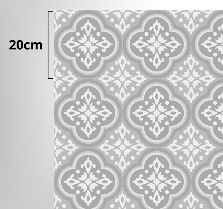 Gri portekizce karo halı - TenStickers