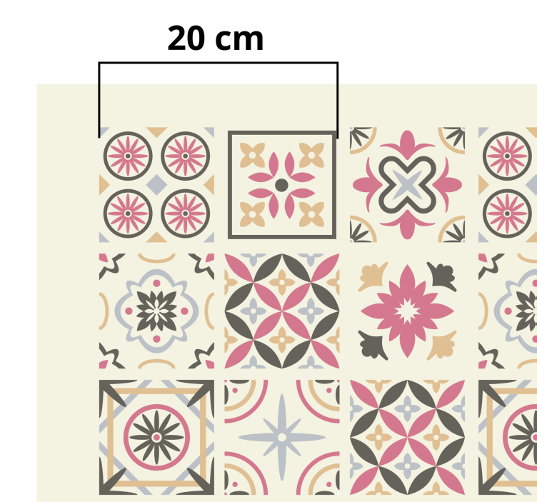"nicolle" kolaj karo halı - TenStickers
