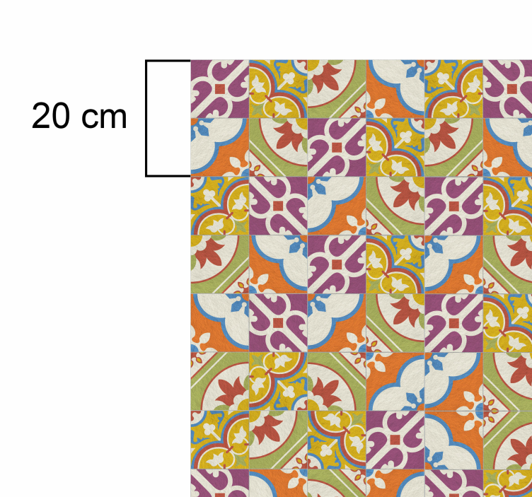 Ornamental Desen Kaplamaları vintage pvc halı - TenStickers