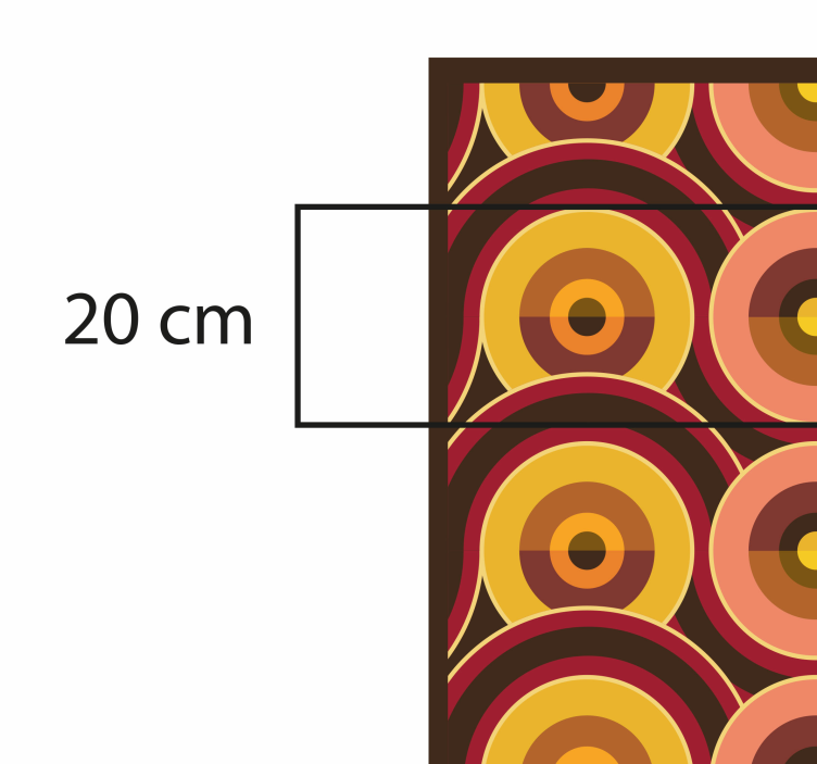 70s pop eski daire desenleri vintage kilim - TenStickers