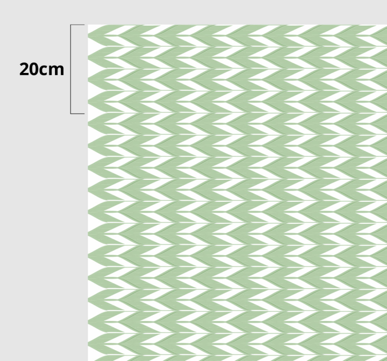 Chevron desen yeşil geometrik pvc halı - TenStickers