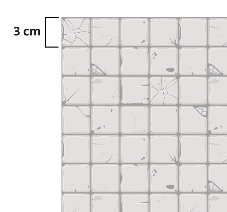 Eski beyaz karo duvar oturma odası kilim - TenStickers