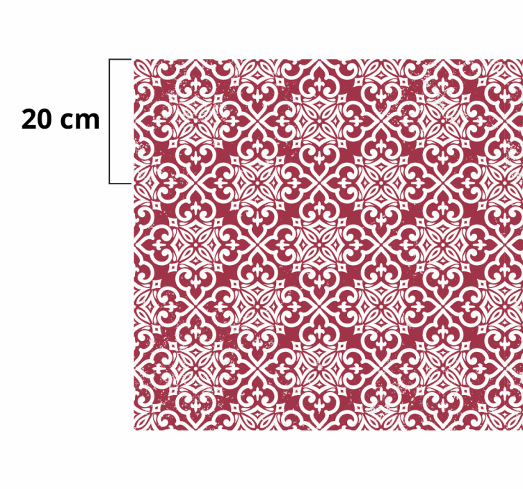 Fas kırmızı vintage vinil halı - TenStickers