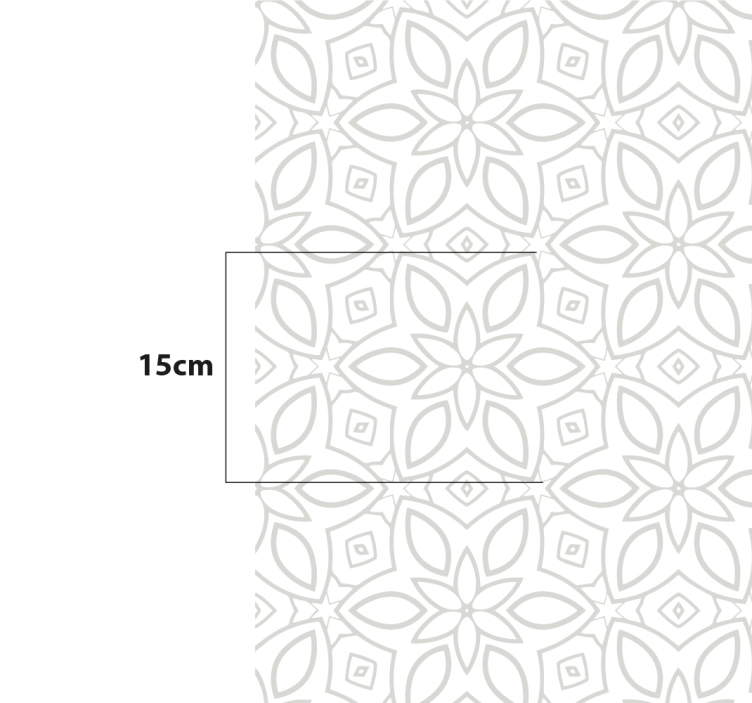 çiçek hidrolik karo halı - TenStickers