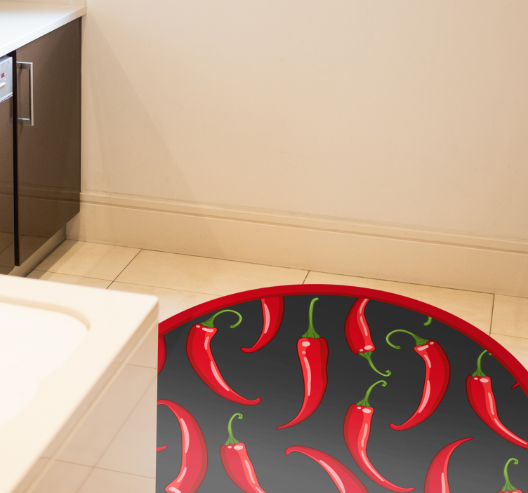 Acı kırmızı biber iskandinav pvc halı - TenStickers