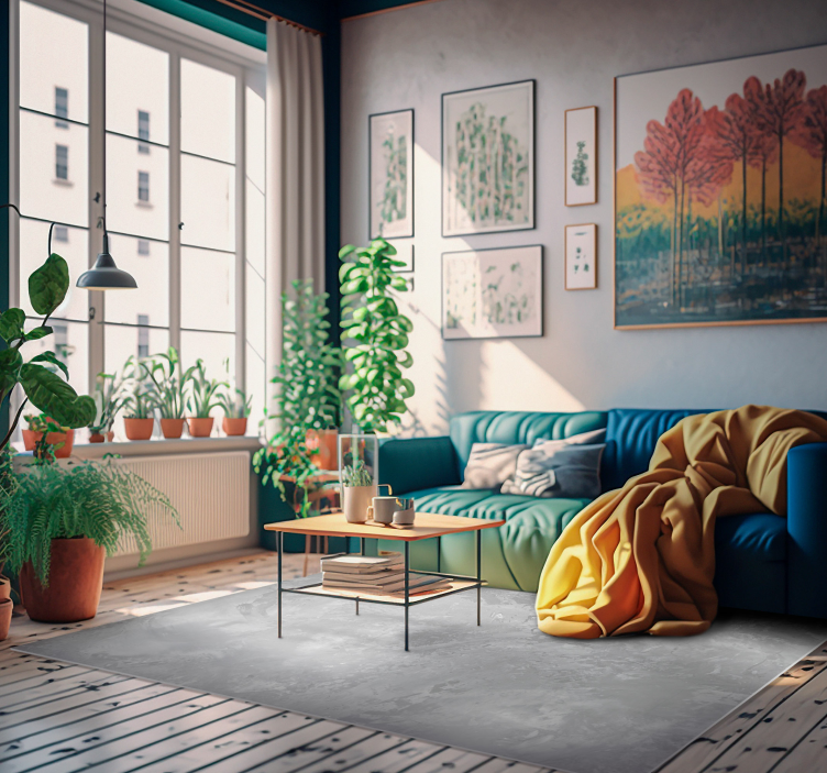 Açık gri beton taş vinil halı - TenStickers