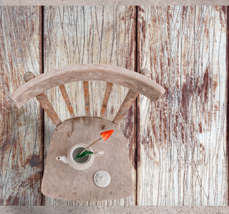 Açık kahverengi ahşap plakalar doku halı - TenStickers