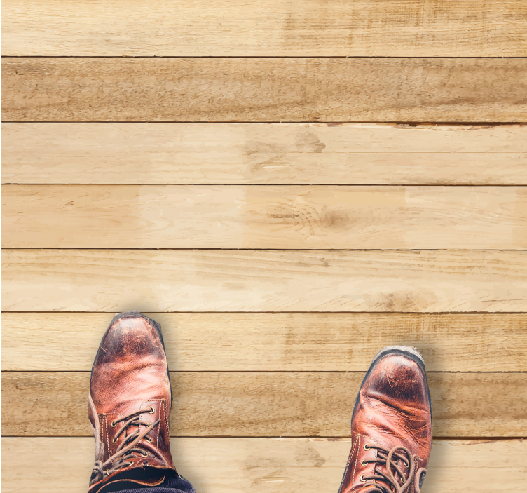 Açık renk ahşap plakalar ahşap efektli vinil halı - TenStickers