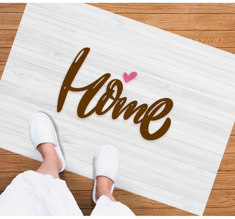 Ahşap tahta özel halı üzerinde vintage beyaz ev - TenStickers