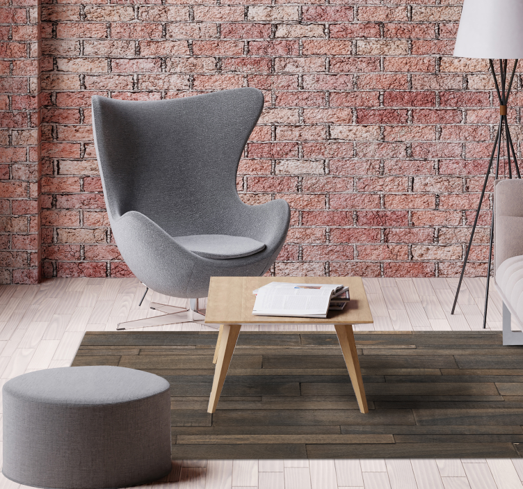 Ahşap tahta kömür doku efekti vinil halı - TenStickers