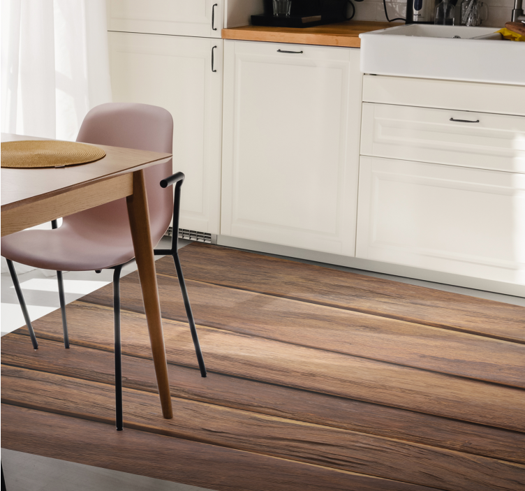 Ahşap yatay plakalar oturma odası halısı - TenStickers