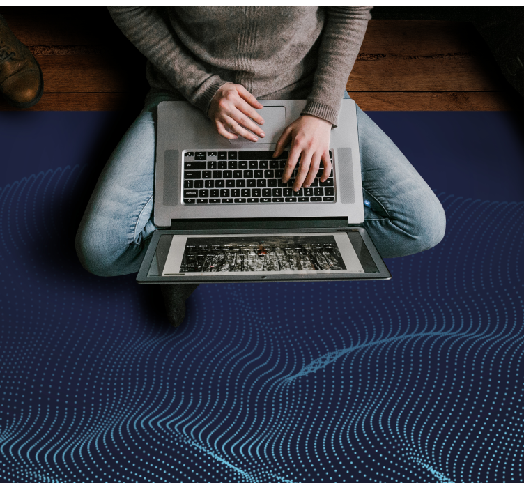 Akışkan dalga motifi modern pvc halı - TenStickers