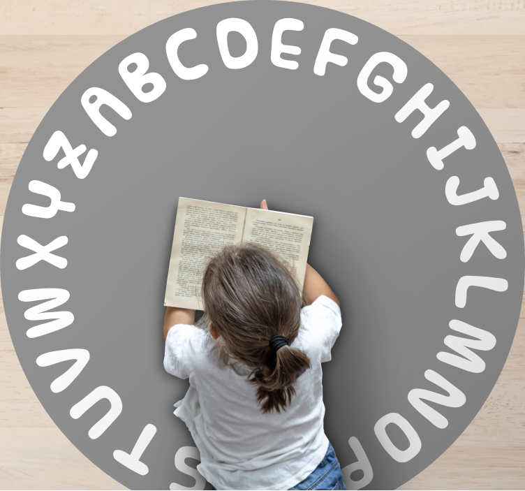 Alfabe daire alfabe pvc halı - TenStickers