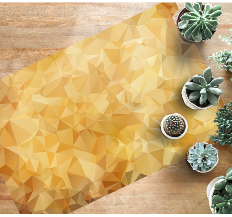 Altın desen geometrik pvc halı - TenStickers