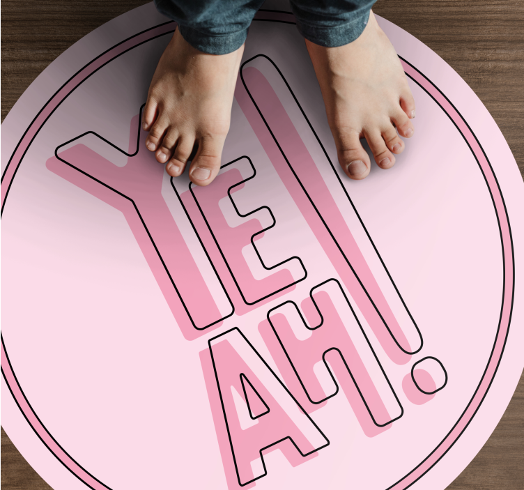 Anlamlı metin motifi cümleleri ile pvc halı - TenStickers