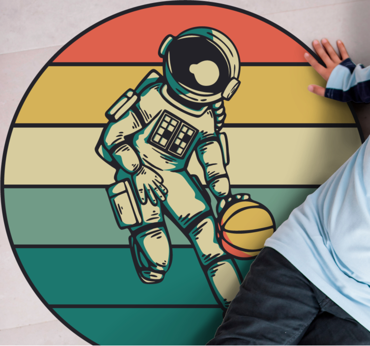 Astronot basketbol oyunu oyunlar pvc halı - TenStickers