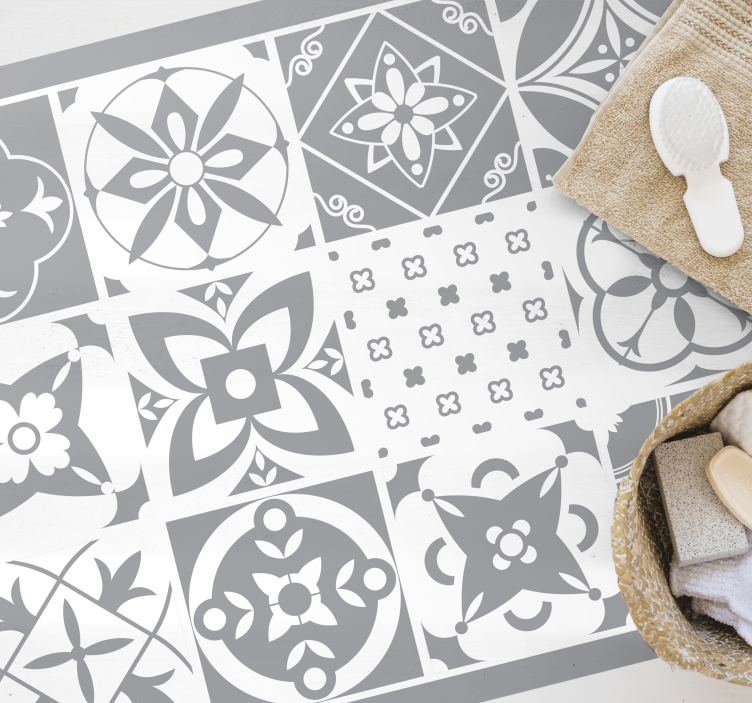 Aydınlatıcı pantone karo vinil halı - TenStickers