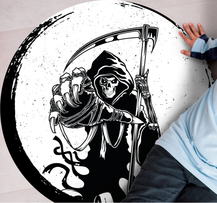 Azrail motifi cadılar bayramı pvc halı - TenStickers