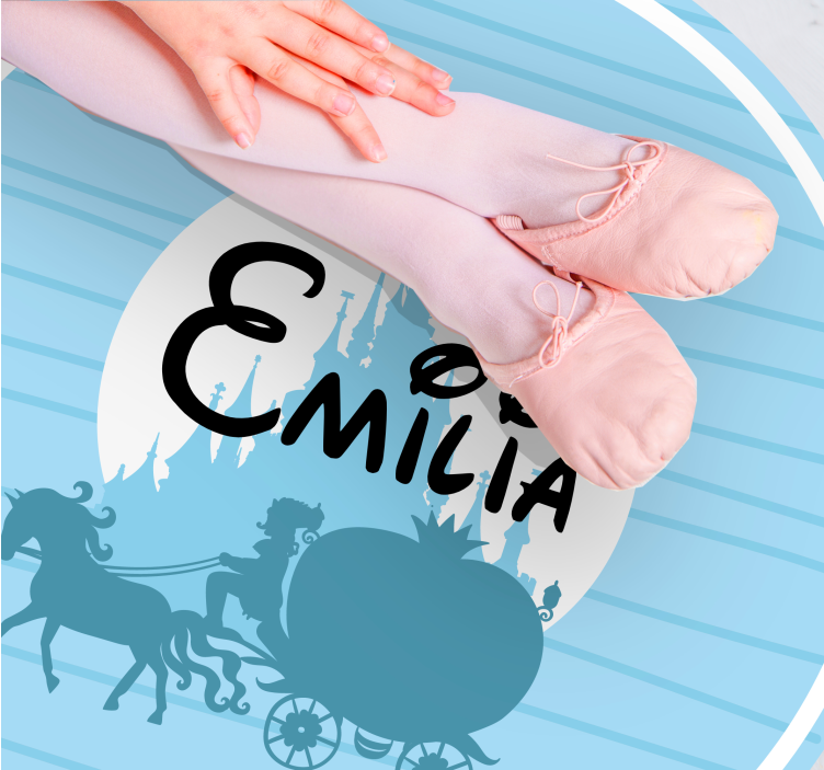 Bale arabası teması isimlerle pvc halı - TenStickers