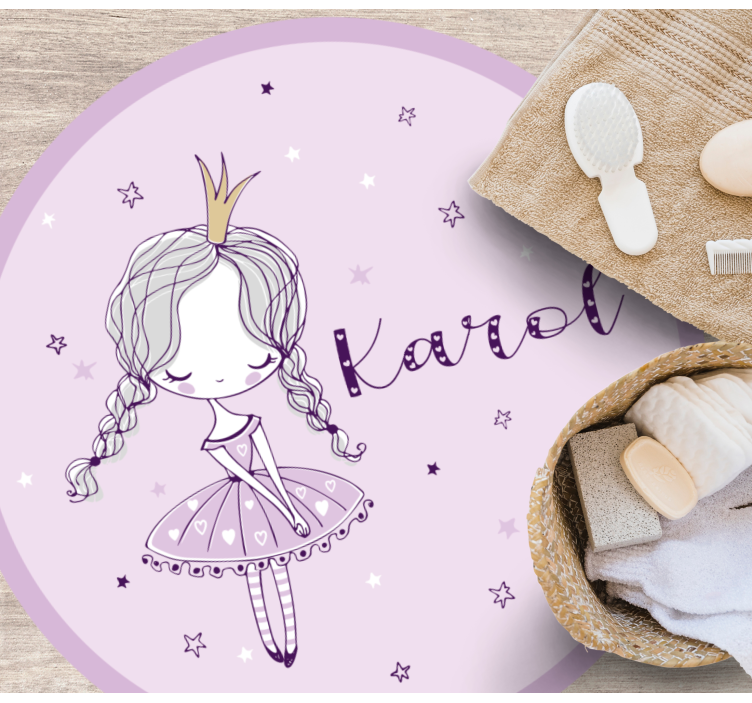 Bale perisi illüstrasyonu isimlerle pvc halı - TenStickers