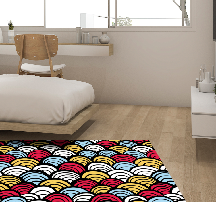 Balık pulları hayvan baskı vinil halı - TenStickers