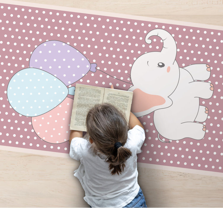 Balonlu fil hayvan halısı - TenStickers