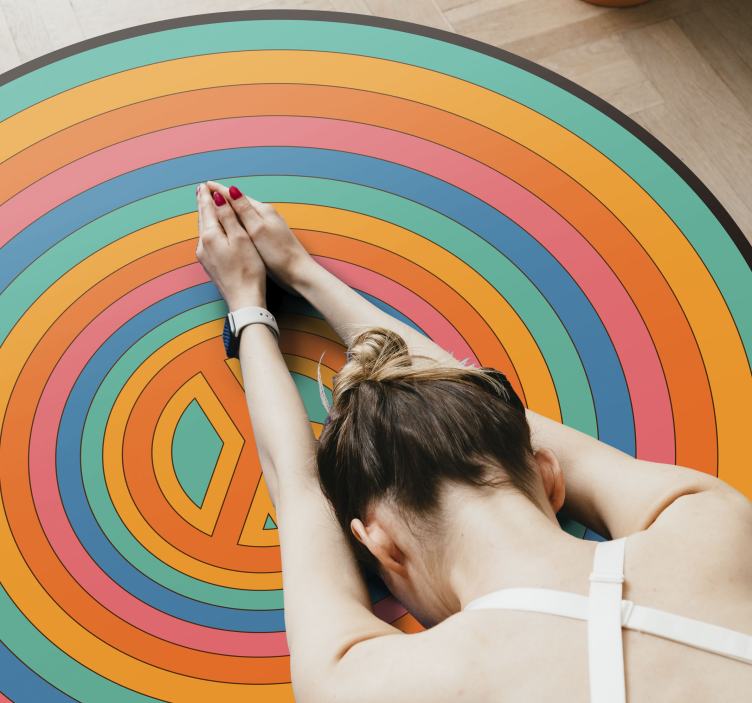 Barış sembolü dairesel halı - TenStickers