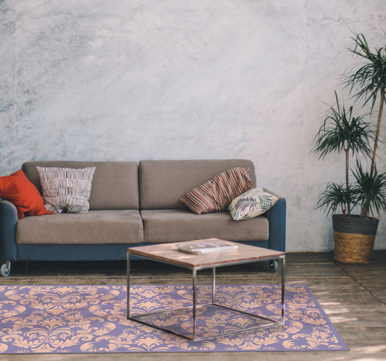 Barok desen detayı doku pvc halı - TenStickers