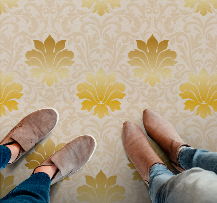 Barok desen şıklığı vintage pvc halı - TenStickers