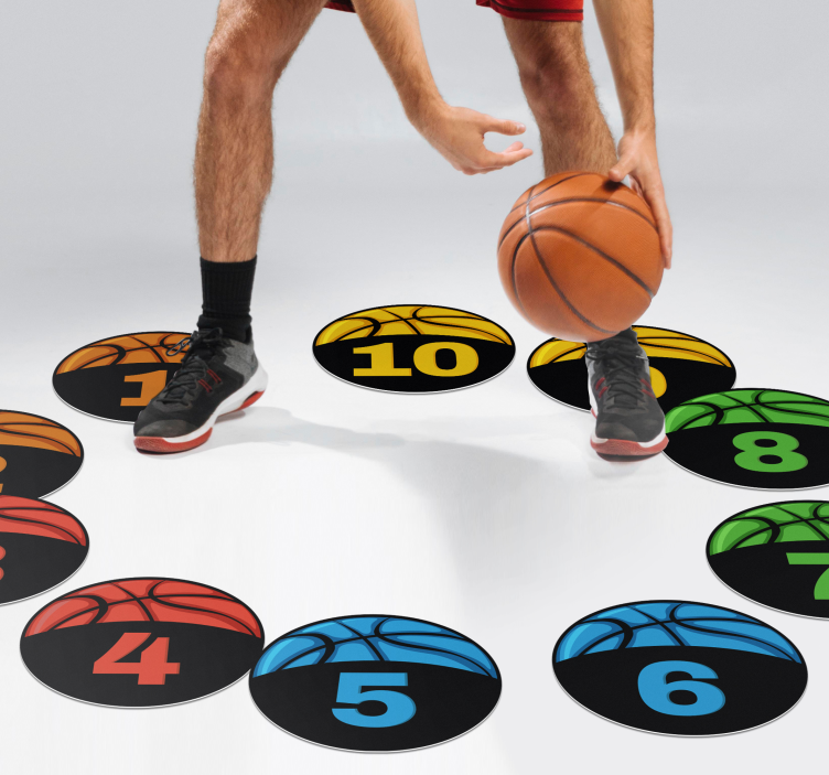 Basketbol antrenman paketi gençler pvc halı - TenStickers