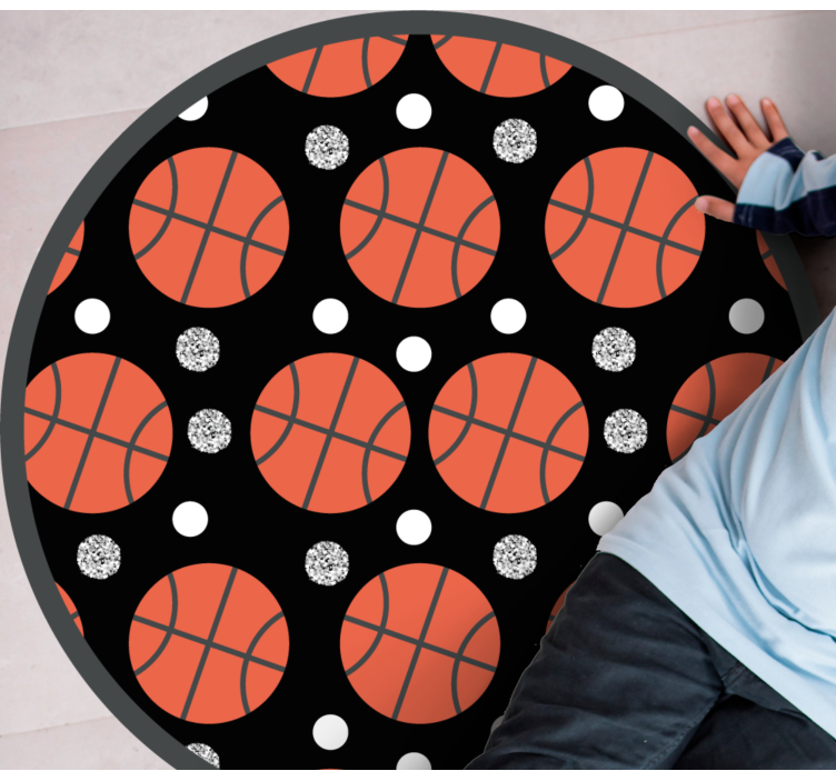 Basketbol topları oyunlar pvc halı - TenStickers