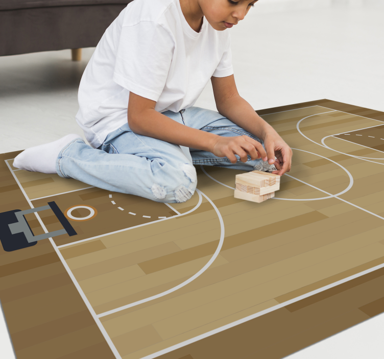 Basketbol sahası tasarımı oyunlar pvc halı - TenStickers