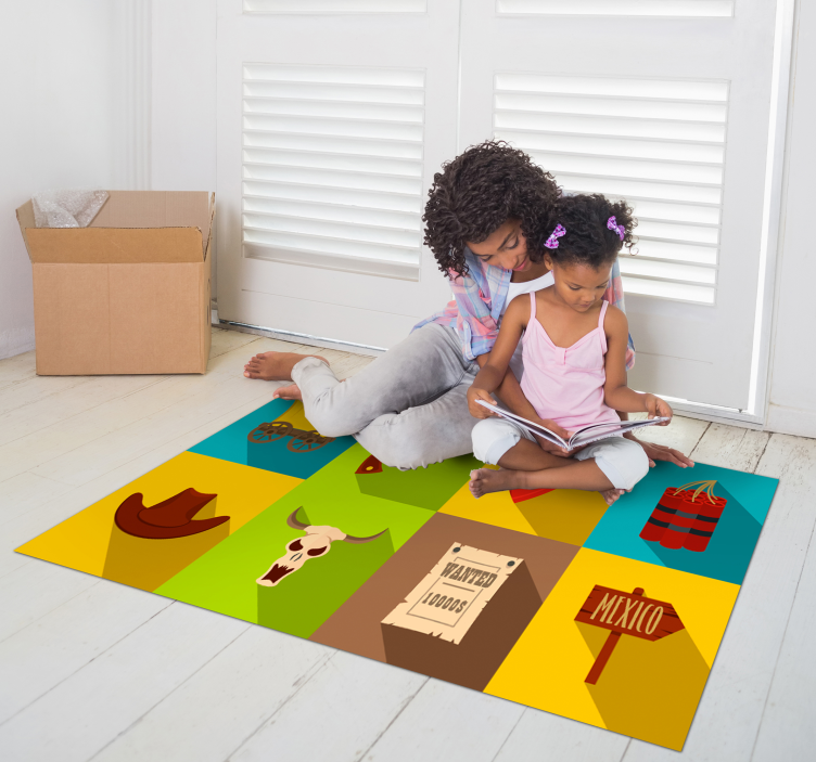 Batı macerası oyunlar pvc halı - TenStickers